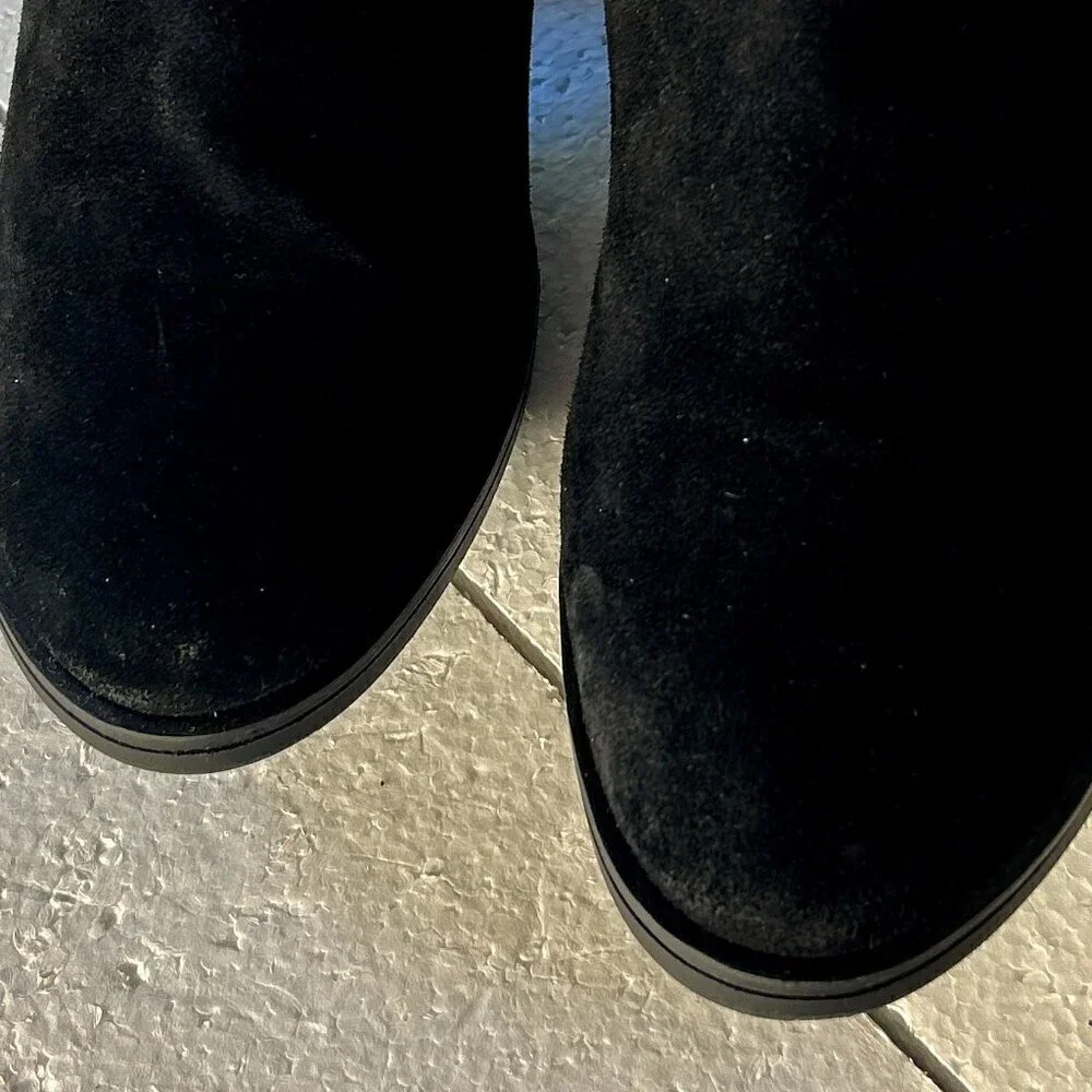 Steve Madden SZ 8.5 Orabela Black Suede Leather Over the Knee Boot Essential